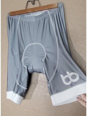 BB Cycling Padded Bicyling Shorts Gray & White XXXL